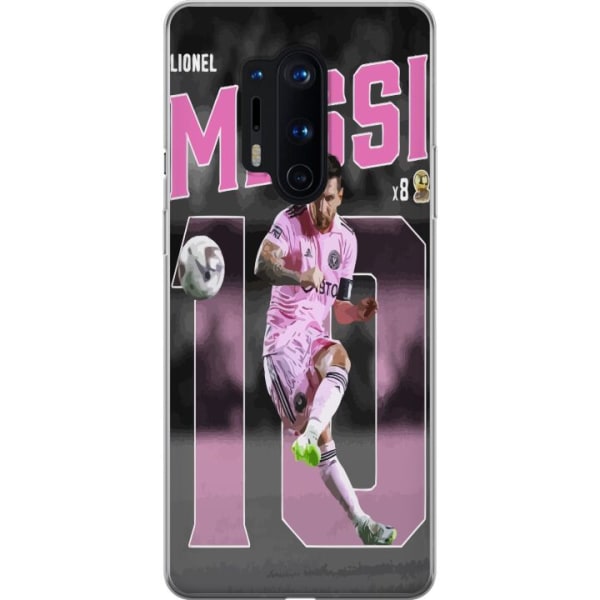 OnePlus 8 Pro Genomskinligt Skal Lionel Messi - Rosa