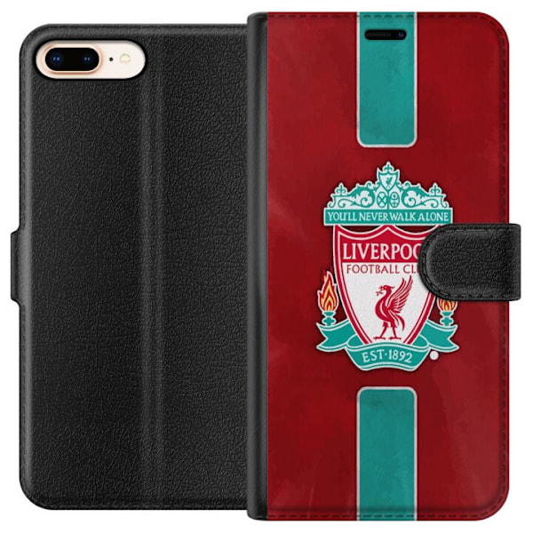 Apple iPhone 8 Plus Lompakkokotelo Liverpool FC - Klassinen ja