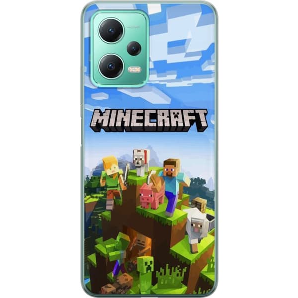 Kompatibelt Mobilskal till Xiaomi Redmi Note 12 Minecraft Creeper block pixel retro gaming