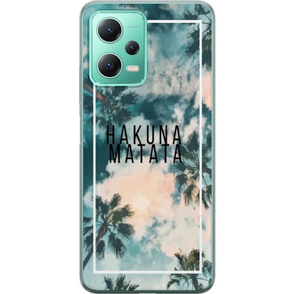 Xiaomi Redmi Note 12 Gennemsigtig cover Hakuna Matata