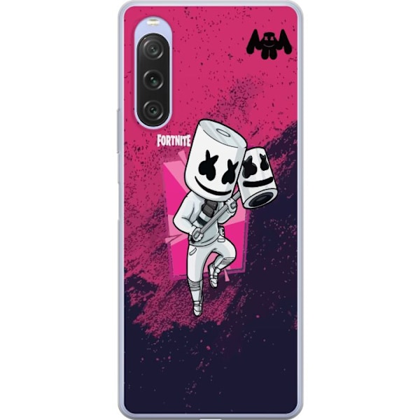 Sony Xperia 10 V Läpinäkyvä kuori Marshmello Fortnite Skin Emote Gaming DJ Hahmo Suosittu Aihe Lapsi Nuori Trendi