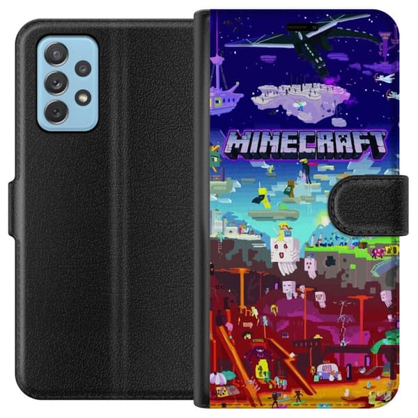 Kompatibel Tegnebogsetui til Samsung Galaxy A72 5G Minecraft