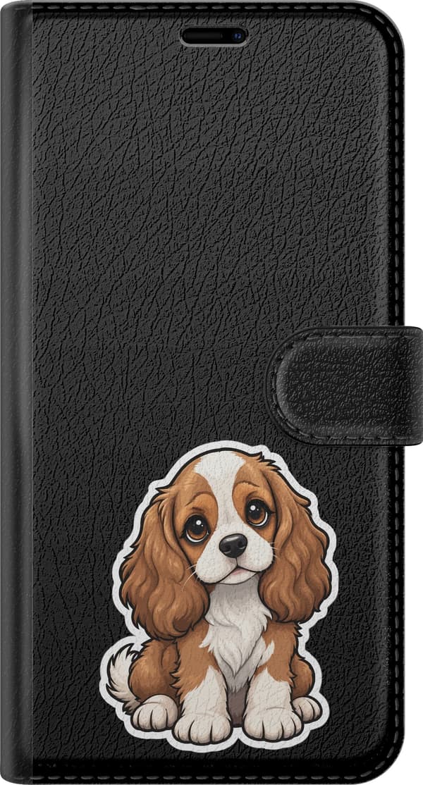 Kompatibelt Plånboksfodral till Apple iPhone 18 Pro Max Storögd cavalier - Brunt motiv med cavalier med stora ögon. brun