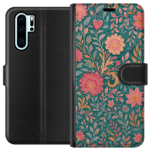 Kompatibel Tegnebogsetui til Huawei P30 Pro Floral Dream