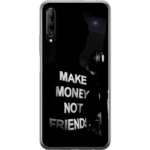 Huawei P smart Pro 2019 Läpinäkyvä kuori Tee Rahaa Älä Ystäviä Lainaus Katumuoti Teksti Suunnittelu Trendi Raha Elämäntapa Graafinen Kaupunki