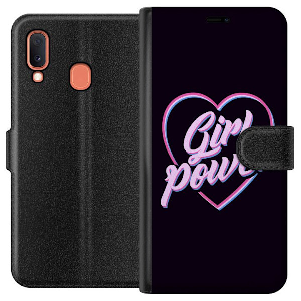 Samsung Galaxy A20e Tegnebogsetui Neon Pige Kraft