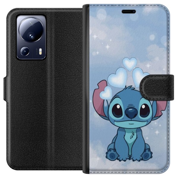 Xiaomi 13 Lite Plånboksfodral Stitch Hoppande Glädje – Rolig Design för Present