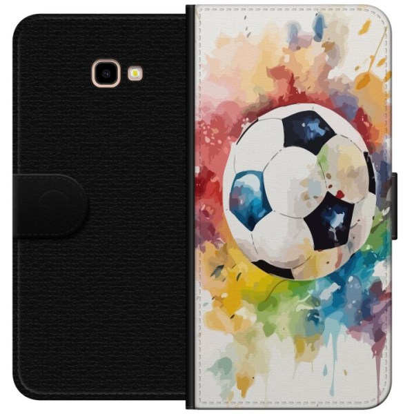 Samsung Galaxy J4+ Lompakkokotelo Jalkapallo
