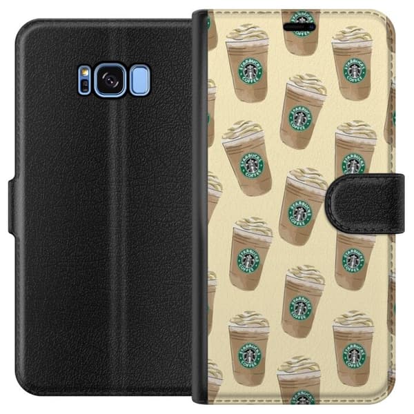Kompatibelt Plånboksfodral till Samsung Galaxy S8 Kaffe Mönster