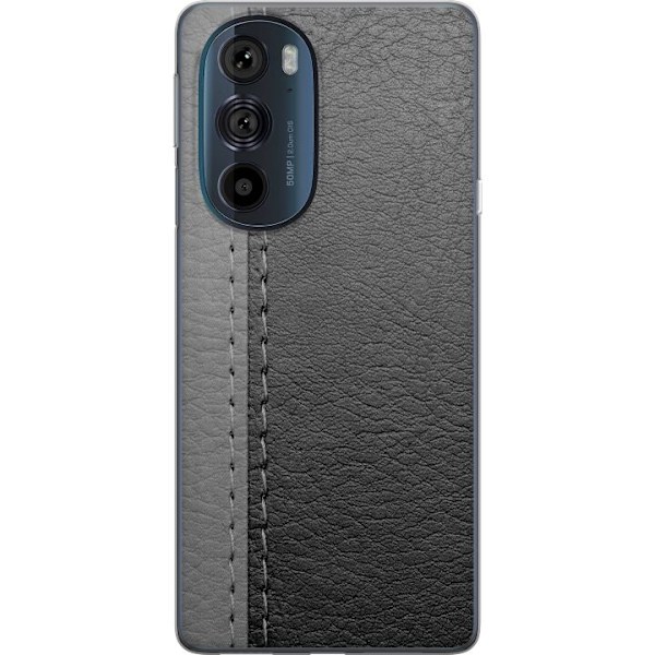 Motorola Edge 30 Pro Kuori / Matkapuhelimen kuori - Musta & Harmaa Nahka