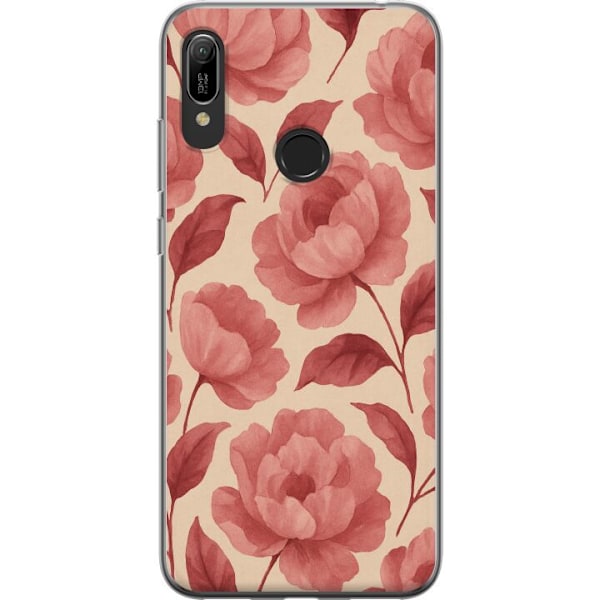 Huawei Y6 (2019) Läpinäkyvä kuori Ruusun Kukinta