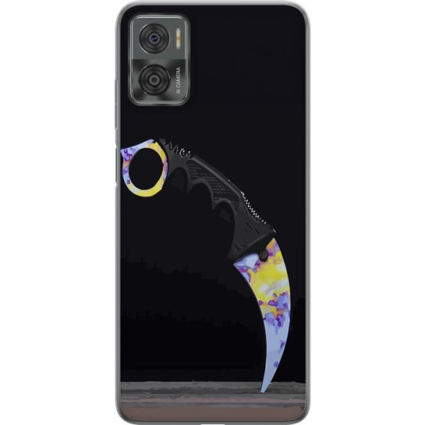 Motorola Moto E22i Genomskinligt Skal Karambit / Butterfly / M