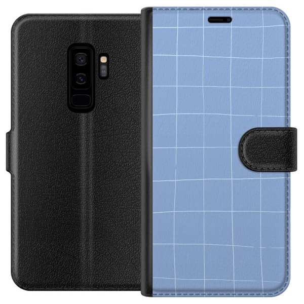 Kompatibel Tegnebogsetui til Samsung Galaxy S9+ Blåt net