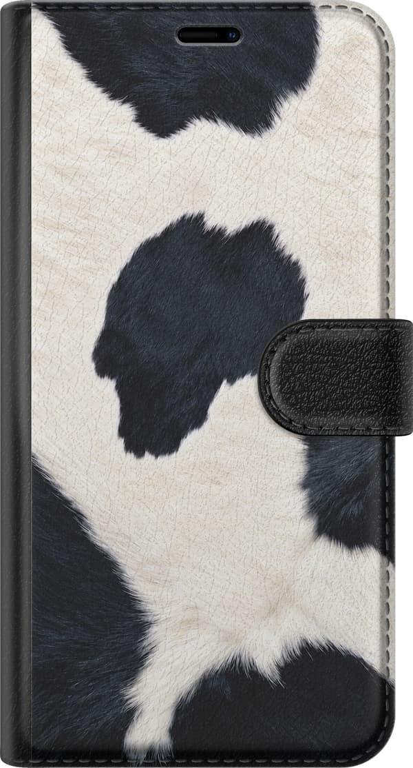 Kompatibel Tegnebogsetui til Sony Xperia 10 V Sort-hvide ko-pletter hvid