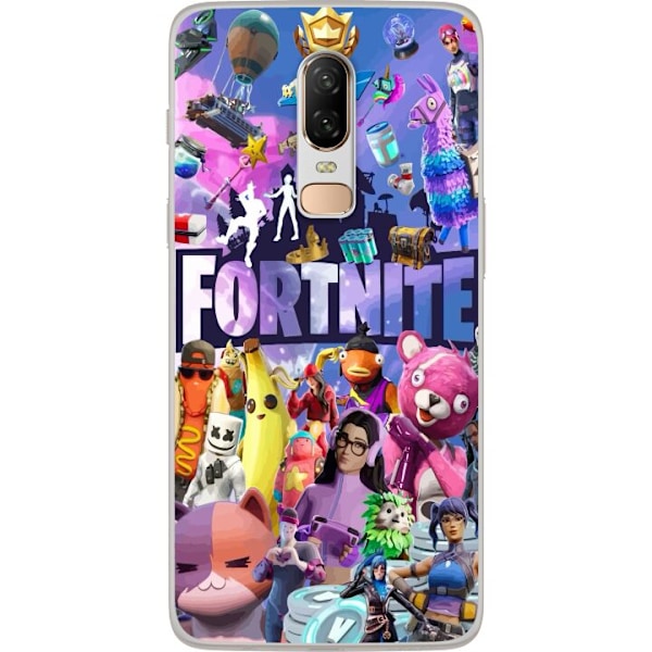 OnePlus 6 Läpinäkyvä kuori Fortnite Ryhmä