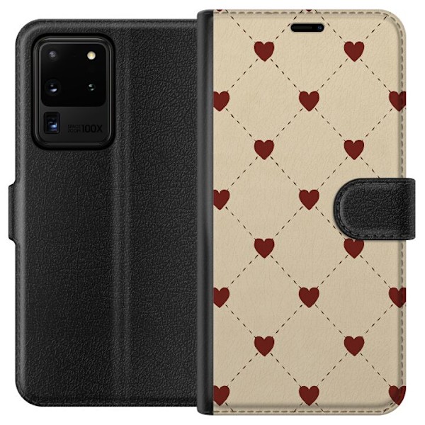 Samsung Galaxy S20 Ultra Lompakkokotelo Sydänverkko
