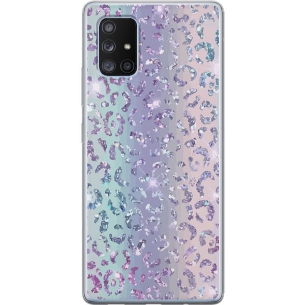 Samsung Galaxy A71 5G Genomskinligt Skal Glitter Leopard