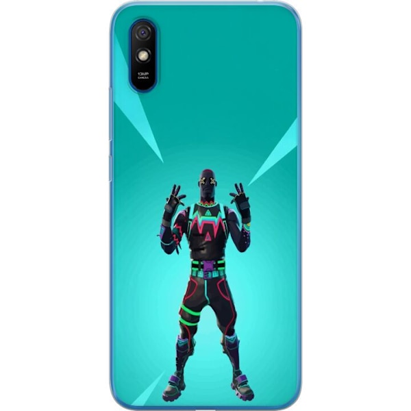 Xiaomi Redmi 9A Läpinäkyvä kuori musta ritari fortnite