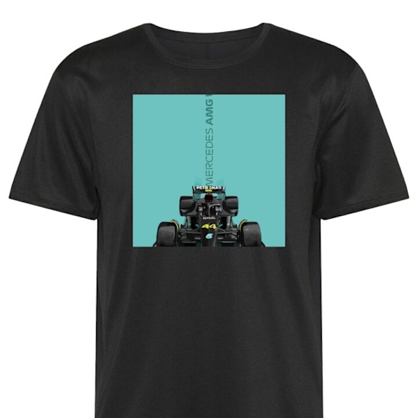 Treeni T-paita | Urheilu T-paita Aikuisille Mercedes F1 musta X-Large