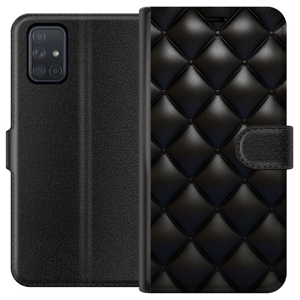 Samsung Galaxy A71 Tegnebogsetui Læder Sort