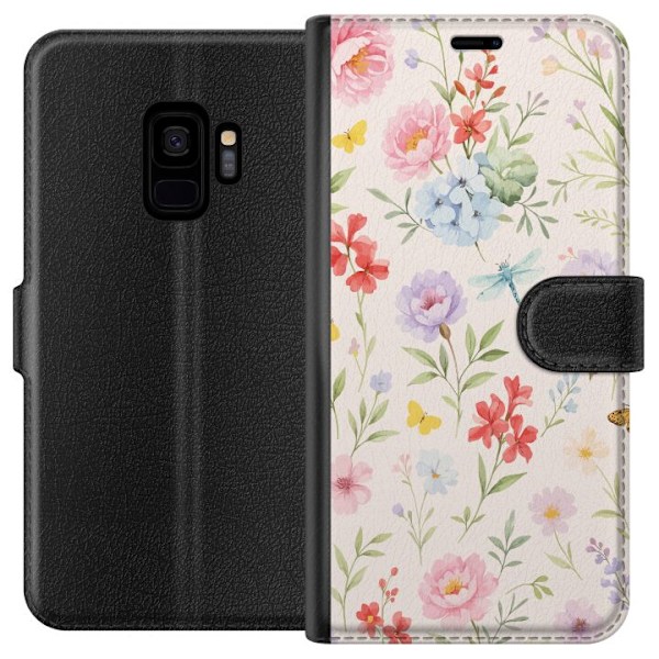 Samsung Galaxy S9 Tegnebogsetui Blomster