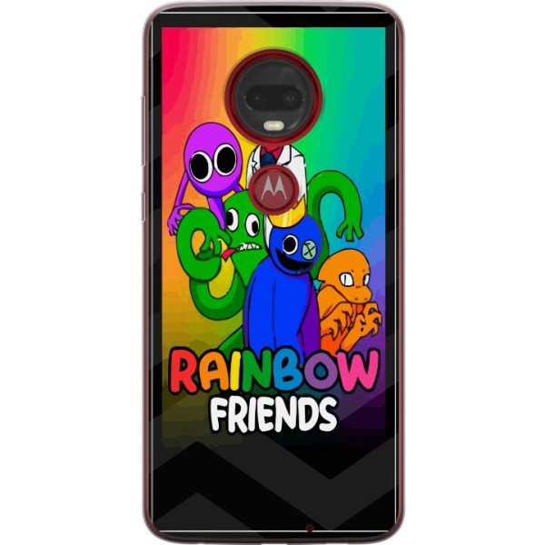 Motorola Moto G7 Plus Gennemsigtig cover Rainbow Venner