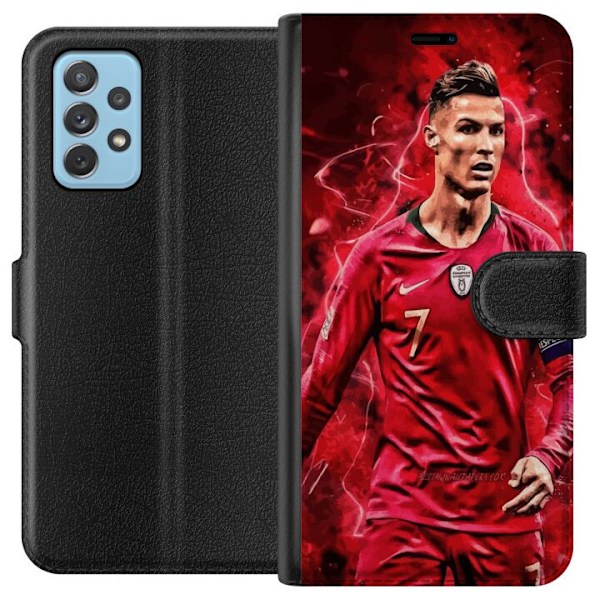 Samsung Galaxy A72 5G Lompakkokotelo Ronaldon Taidot - CR7 Suu