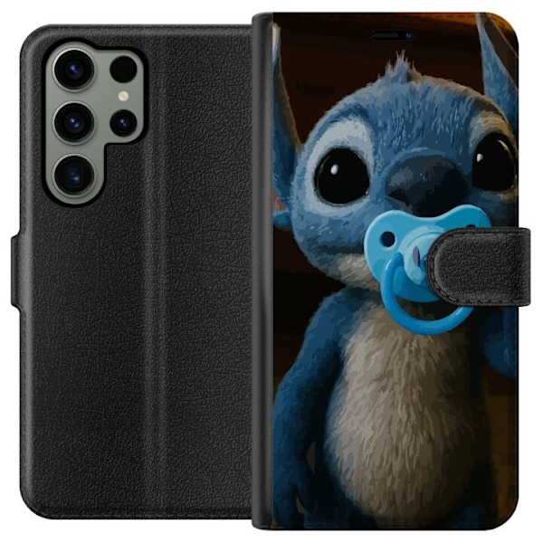 Samsung Galaxy S23 Ultra Lompakkokotelo Stitch & Napp - vauvateema söpöllä hahmolla