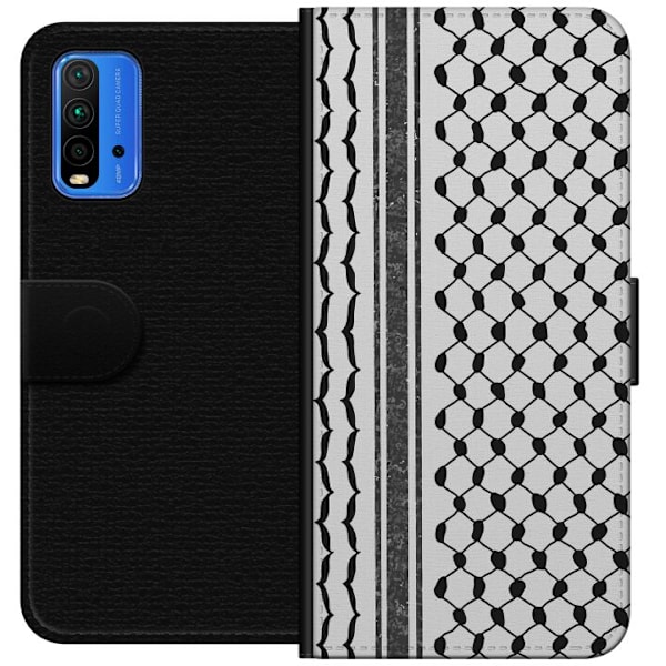 Xiaomi Redmi Note 9 4G Lompakkokotelo Palestiinalainen kuvio -