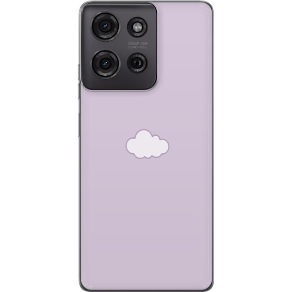 Motorola Moto G75 Gennemsigtig cover Lilla Sky - minimalistisk