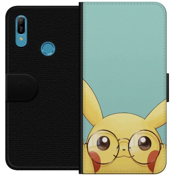 Huawei Y6 (2019) Plånboksfodral Pikachu glasögon