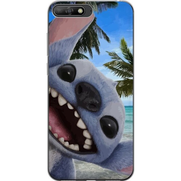 Huawei Y6 (2018) Genomskinligt Skal Stitch mobilskal med Palmer i söt vänskapsdesign