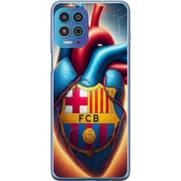 Motorola Moto G100 Gennemsigtig cover FCB Hjerte