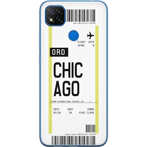 Xiaomi Redmi 9C NFC Genomskinligt Skal Chicago