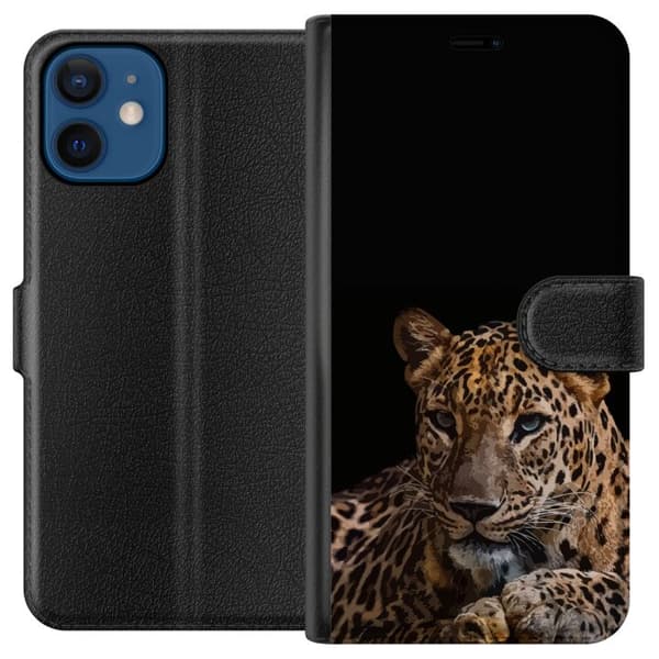 Kompatibelt Plånboksfodral till Apple iPhone 12 mini Leopard