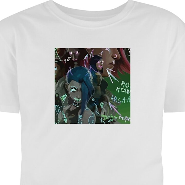 Børne T-shirt | Behagelig T-shirt til Børn Arcane, League of hvid 2-3 År