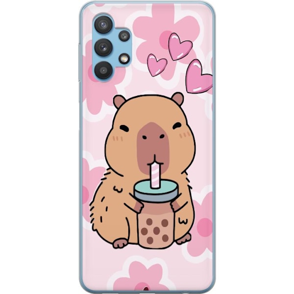 Samsung Galaxy A32 5G Läpinäkyvä kuori Kawaii Capybara Syd