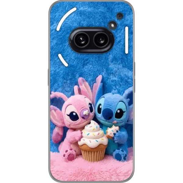 Kompatibel Mobilcover til Nothing Phone (2a) Plus Søde blå og lyserøde figurer med stor cupcake og krymmel pink