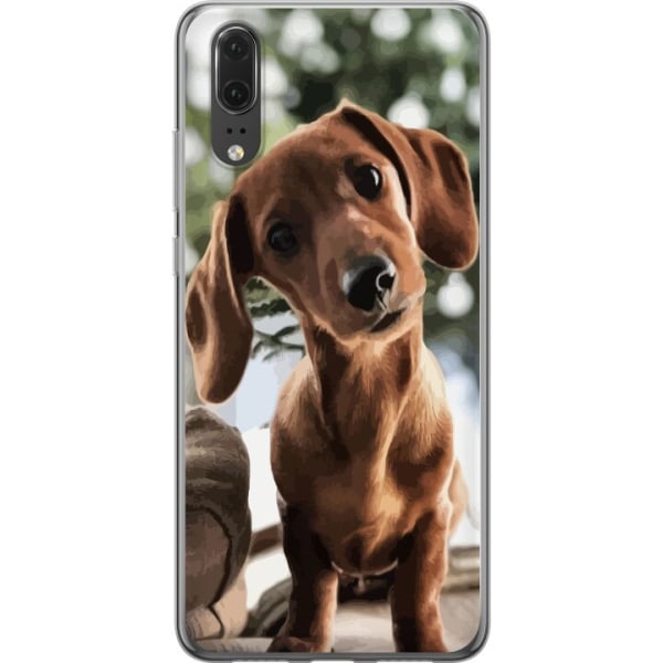 Huawei P20 Gennemsigtig cover Ung Hund