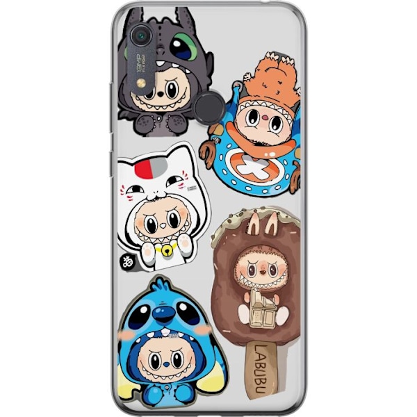 Huawei Y6s (2019) Gjennomsiktig deksel Labubu figure samling - Pop Mart Labubu The Monsters i fargerik design