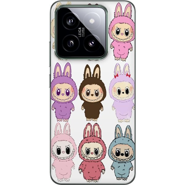 Xiaomi 14 Gjennomsiktig deksel Labubu Pink Monster - Popkunst