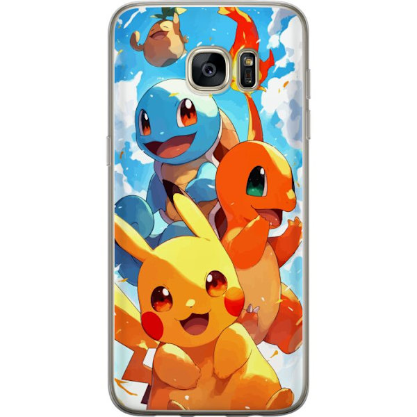 Samsung Galaxy S7 edge Läpinäkyvä kuori Pocket Creatures -