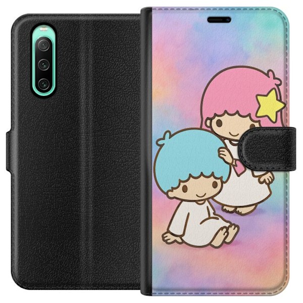 Sony Xperia 10 IV Lompakkokotelo Kawaii Sanrio Kiki Lola Little Twin Stars