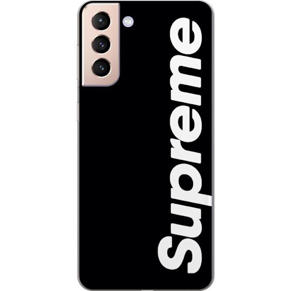 Samsung Galaxy S21 Läpinäkyvä kuori Supreme Musta Valkoinen Streetwear Suunnittelu Klassinen Muoti-ikoni Trendi Urbani Tyyli Graafinen Motiivi Suos