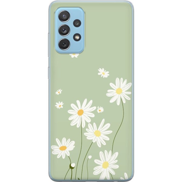 Samsung Galaxy A52 5G Genomskinligt Skal Prästkragar – blommigt mönster i svensk sommarstil