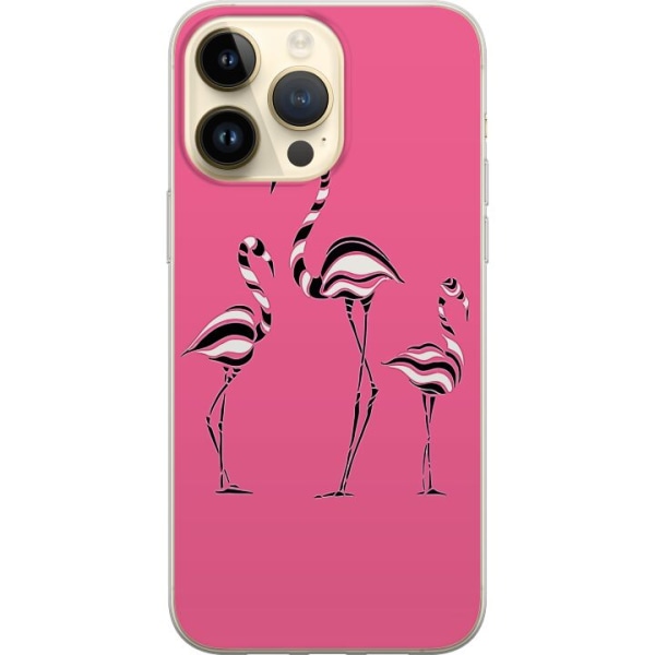 Apple iPhone 15 Pro Max Genomskinligt Skal Flamingo