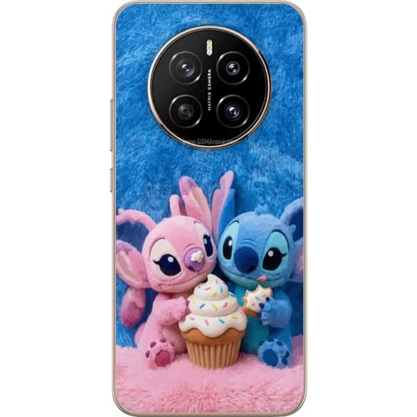Kompatibel Mobilcover til Honor Magic7 Søde blå og lyserøde figurer med stor cupcake og krymmel pink