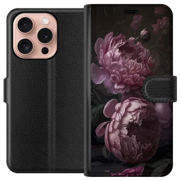 Apple iPhone 16 Pro Lompakkokotelo Blommor