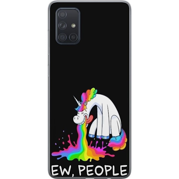 Samsung Galaxy A71 Genomskinligt Skal EW People Unicorn