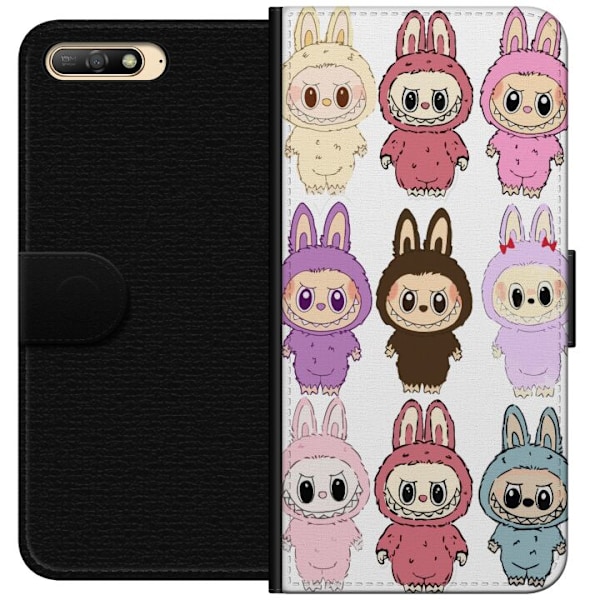 Huawei Y6 (2018) Lommeboketui Labubu Pink Monster - Popkunst m